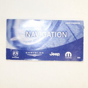 JEEP DODGE CHRYSLER NAVIGATION SYSTEM OWNERS MANUAL USER'S GUIDE BOOK